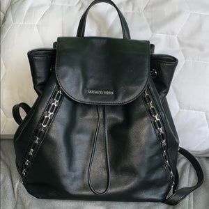 Michael Kors black Leather Backpack